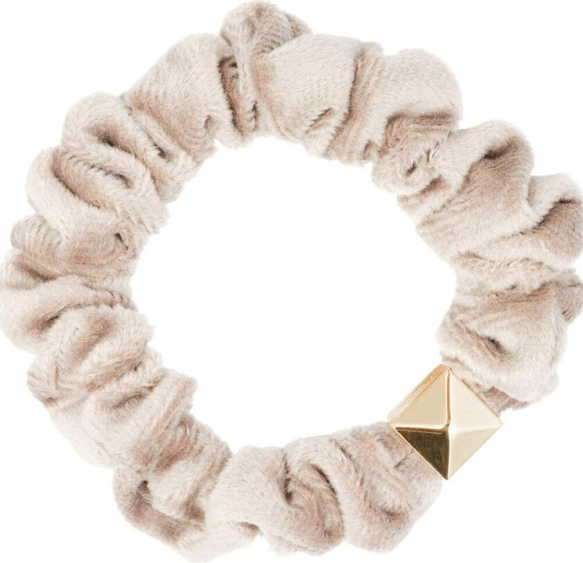 Velvet Mini Scrunchie Dark Sand