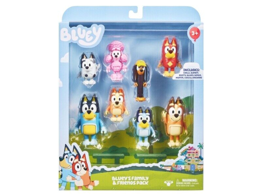 Bluey Figures 8-pakning