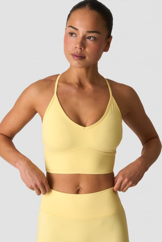 Nimble Adjustable Strappy Sports Bra - Gul - Dame - Sports-BH - Lav støtte