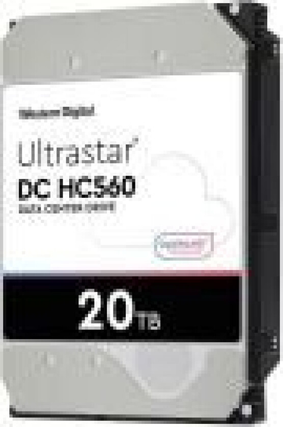 WD Ultrastar DC HC560 - Harddisk - 20 TB - intern - 3.5 - SAS 12Gb/s - 7200 rpm - buffer: 512 MB