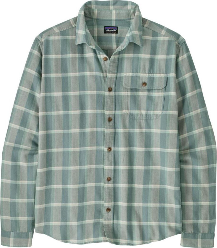 M´S L/S Lw Fjord Flannel Shirt Herre, Mlsa Marine Layer: Blue Sage, S/