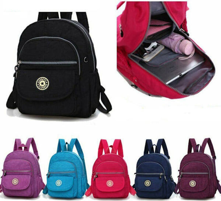 Kvinner Nylon Mini Ryggsekk Veske Liten ryggsekk Skulderryggsekk Reisevesker -1