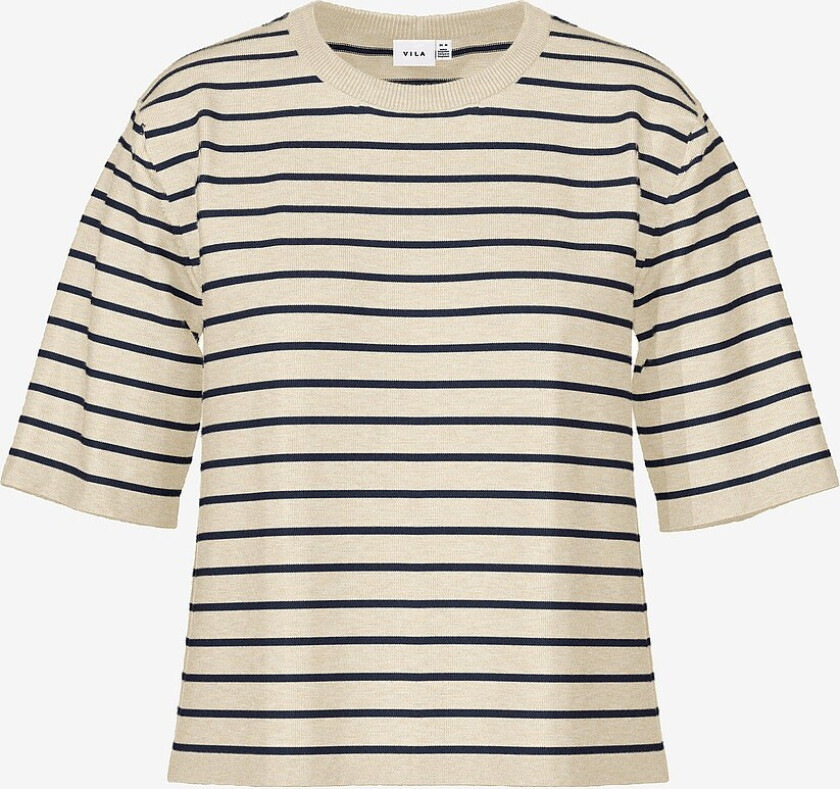 Genser viMalu O-neck 2/4 Knit - Beige