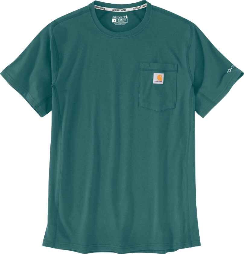 Men's Force Relaxed Fit Midweight Short-Sleeve Pocket T-Shirt Transformative Teal