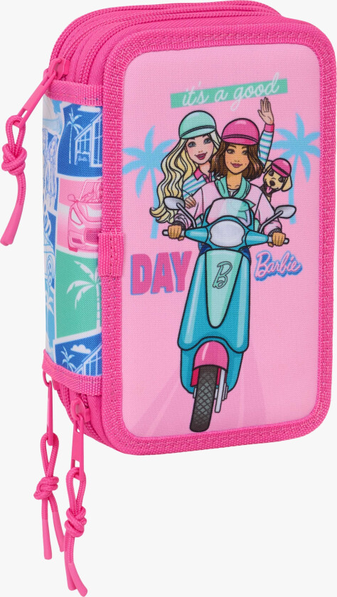 Fylt Trippelpennal 37 Deler, Blå/Rosa - Pennal - Polyester