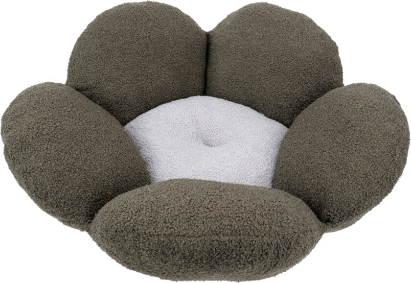 Ferplast koseseng Fiore Bouclé, grønn/grå - Ø 64 x H 21 cm