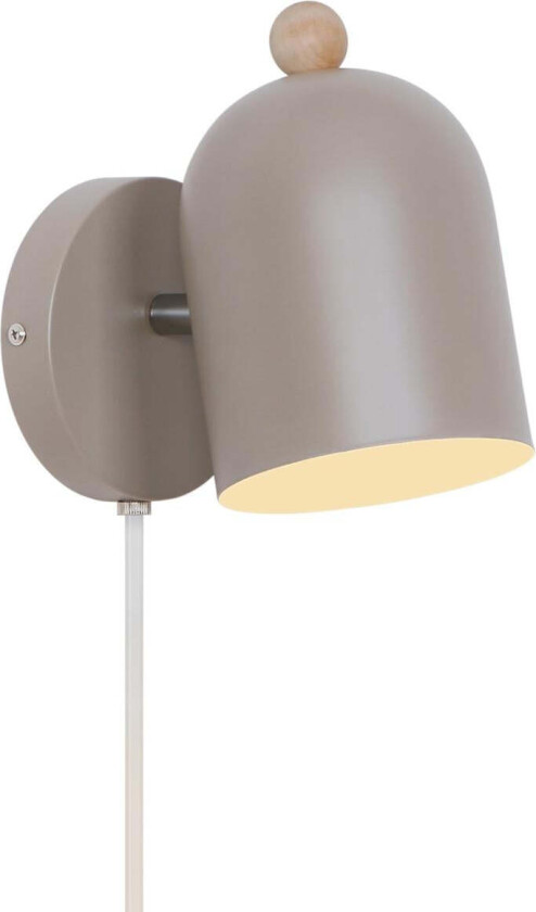 Gaston vegglampe - Lys brun