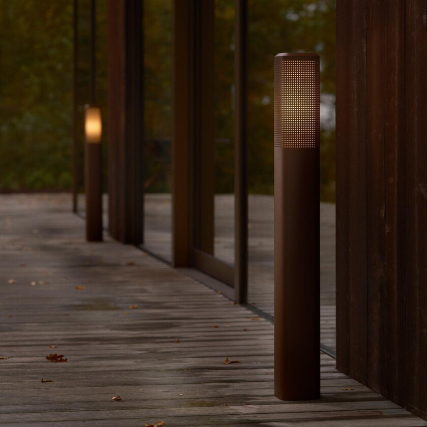 Sidara 95 cm pullert seaside IP44 - Metallisk Brun