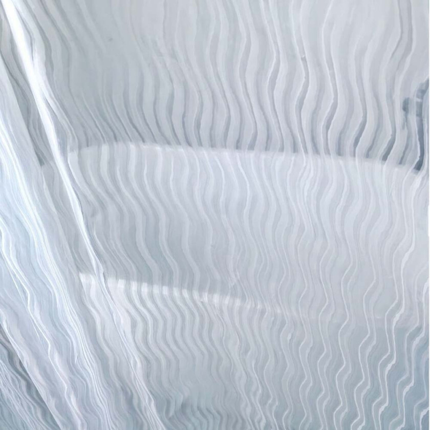 Vannbølge 3D Dusjforheng 02 - 180x180cm, Transparent PEVA, Vanntett og Anti-mugg