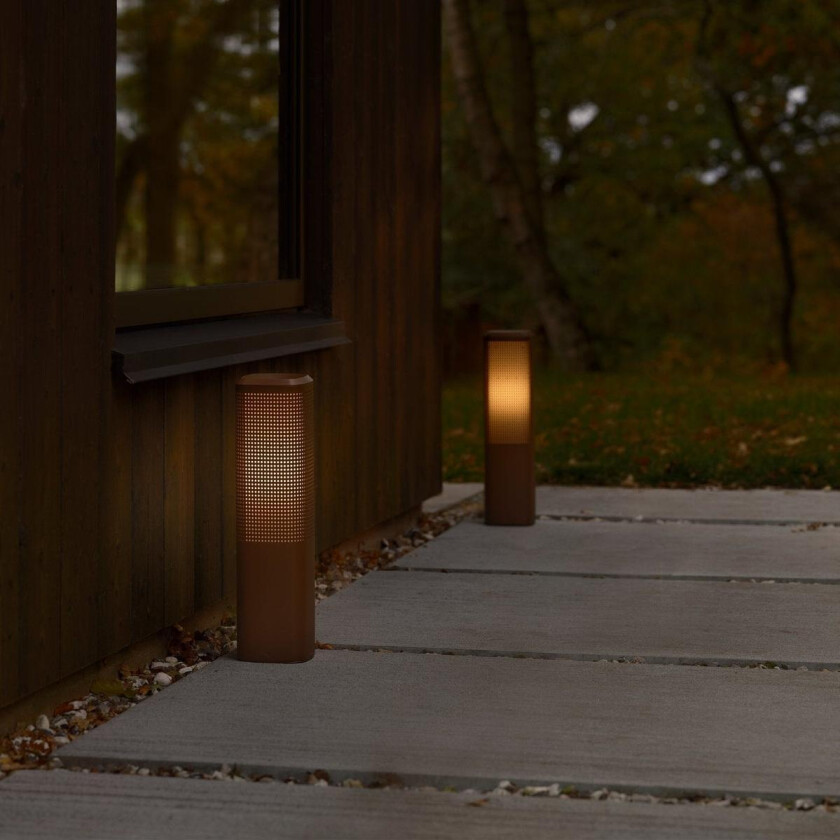 Sidara 45 cm pullert seaside IP44 - Metallisk Brun