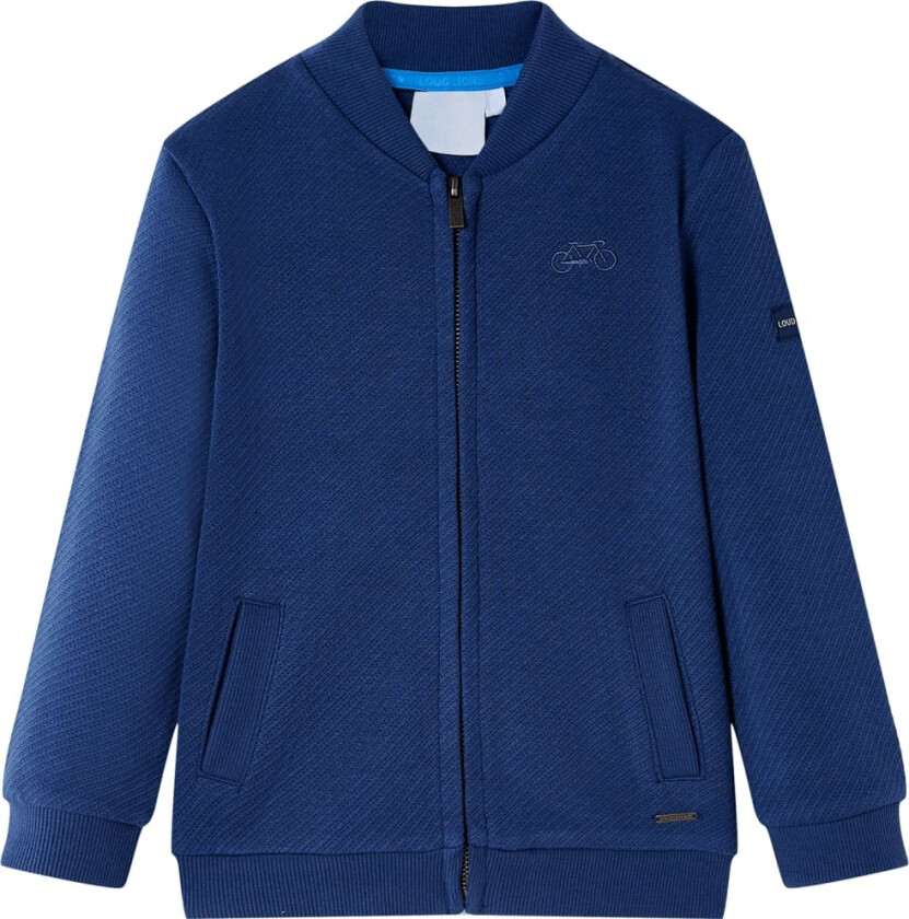 Bilde av Barnegenser med glidelås marineblå 104