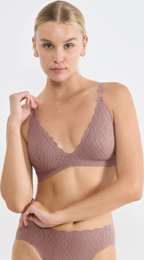 Sloggi Zero Feel Bliss The Up P Bra - Brown - M PLUS