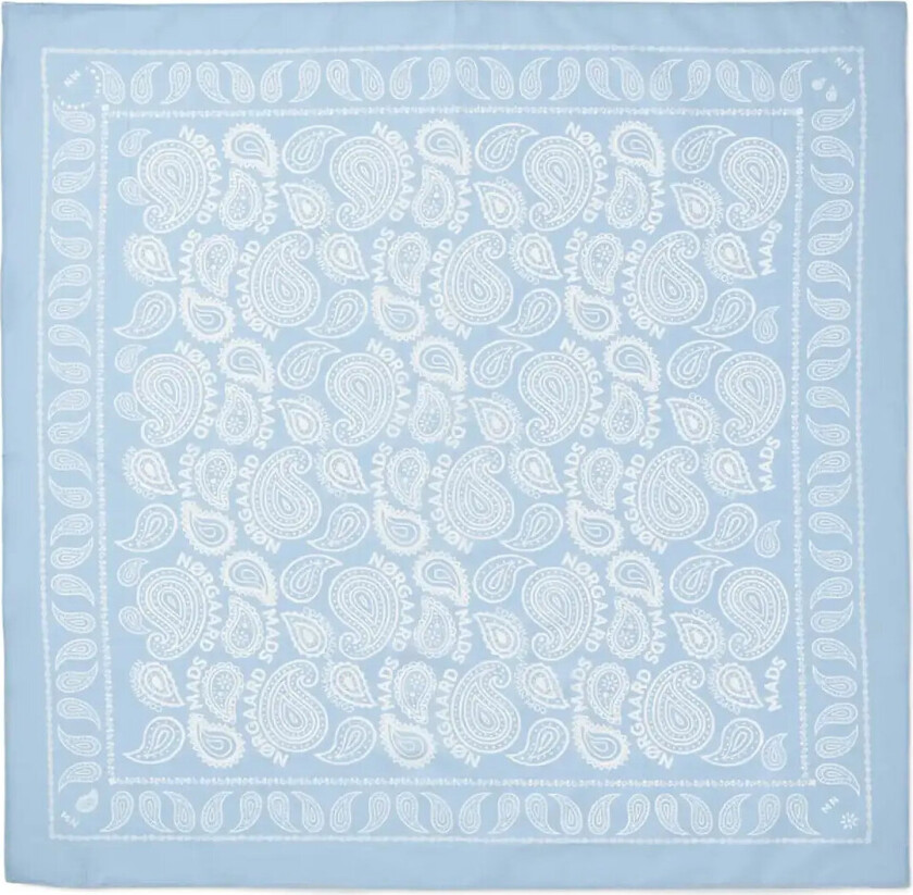 Soft Cotton Paisley Scarf Solid - Blue - ONE SIZE