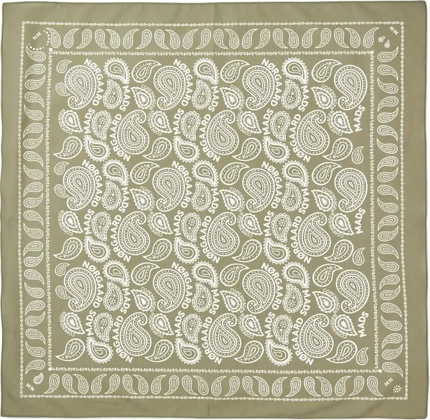Soft Cotton Paisley Scarf Solid - Khaki green - ONE SIZE