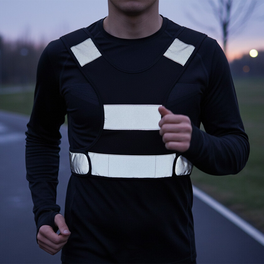 Refleksvest for løping, Svart
