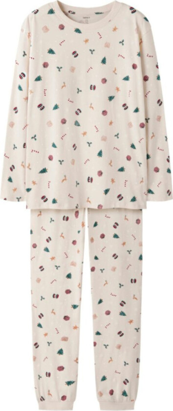 Julepysj 2-delt Voksen Unisex Xmas Whitecap Gray - XL