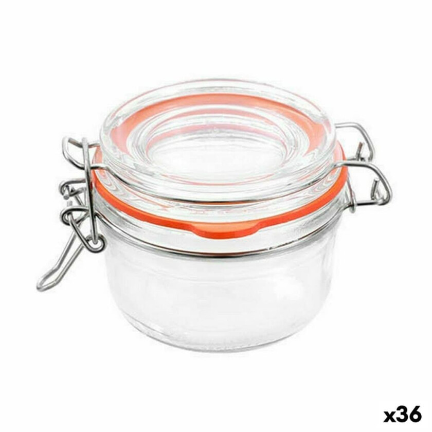 Krukke La Mediterránea Hermetisk Glass 150 ml (36 Enheter)