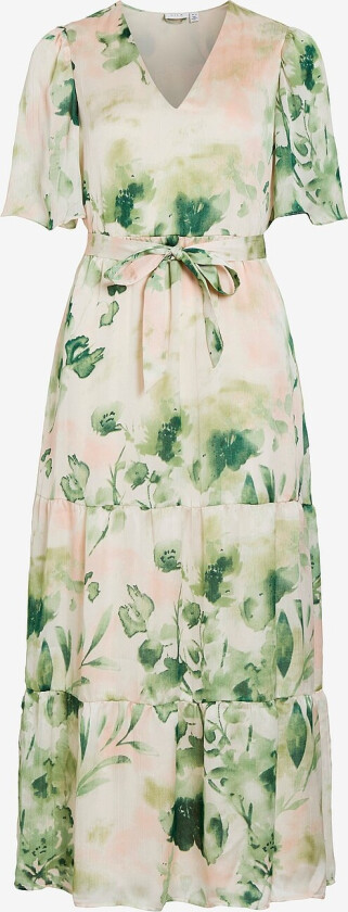 Maxikjole viMolina V-neck 2/4 Ankle Dress - Beige