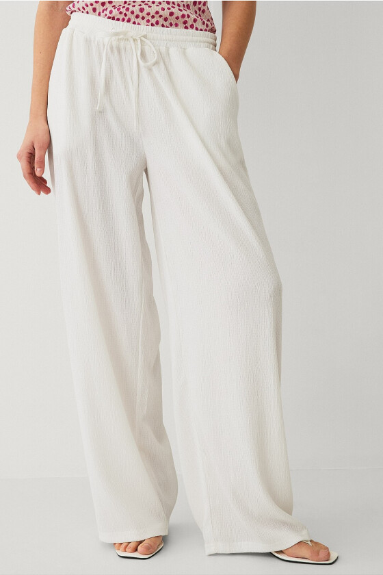 Løstsittende bukser - Hvit