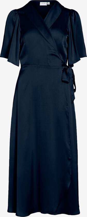 Omslagskjole viEnna Ravenna 2/4 Midi WR Dress - Blå