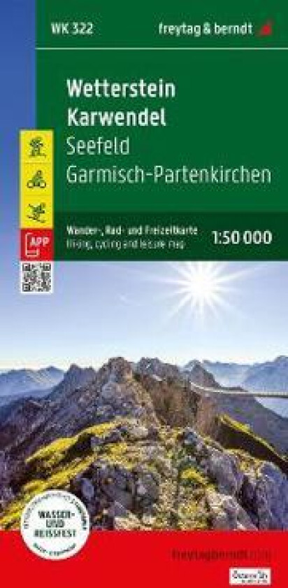 Wetterstein - Karwendel, Wander-, Rad- und Freizeitkarte 1:50.000, freytag & berndt, WK 322
