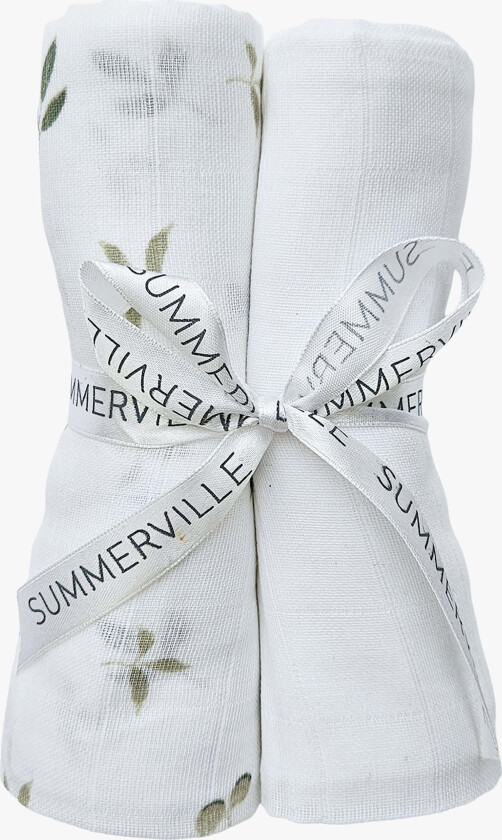 Organic Musselinteppe 2-Pakk Øko, Sprout - Gulpekluter & Babytepper - Bomull