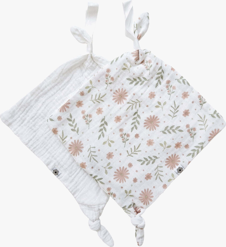 Organic Koseklut 2-Pakk Øko, Blossom - Gulpekluter & Babytepper - Bomull