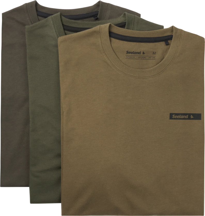 Men's 3-pack T-Shirt Pine Green/Military Olive/Grape Leaf