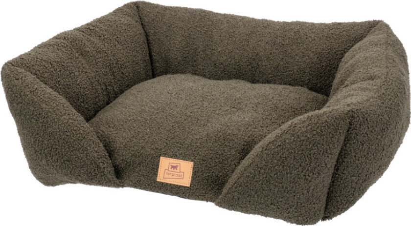 Ferplast koseseng Pamper Bouclé, grønn - L 55 x B 45 x H 20 cm