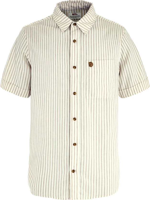 Men's Övik Travel Shirt Short Sleeve Chalk White-sand Stone