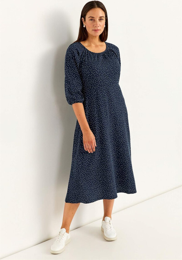 Rynket Jersey-kjole med prikket