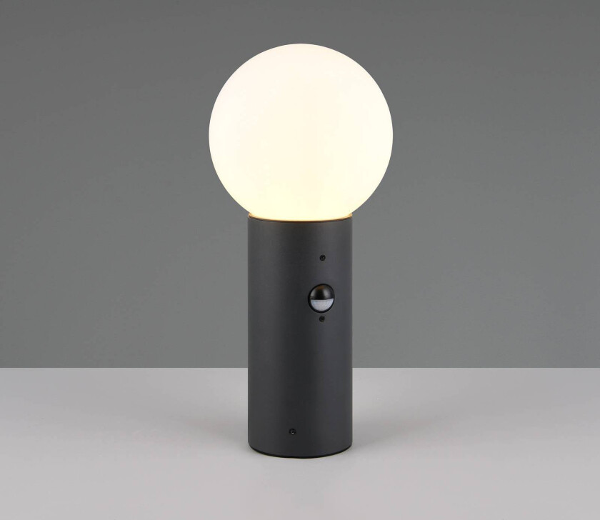 Sokkellampe Mures, antrasitt, høyde 40 cm, metall, sensor