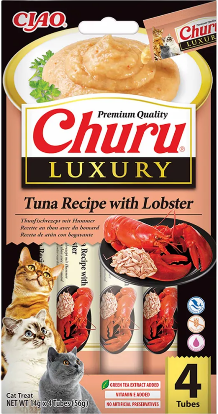Luxury Tuna With Lobster 14 g x 4-pack - Katt - Kattefôr & kattemat - Våtfôr og våtmat - Churu