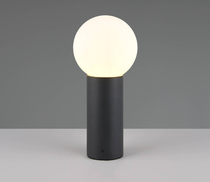 Sokkellampe Mures, antrasitt, høyde 40 cm, metall