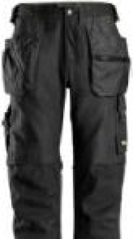 HULTAFORS Snickers arbejdsbuks str. 50 - Sort regular fit normal lgd., m/knæ- & hængelomme - 6224