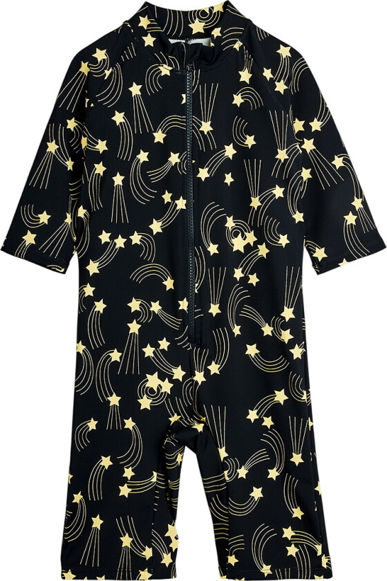 Badedrakt - UV40+ - Stjernefall - Svart - - 80/86 - Badetøy