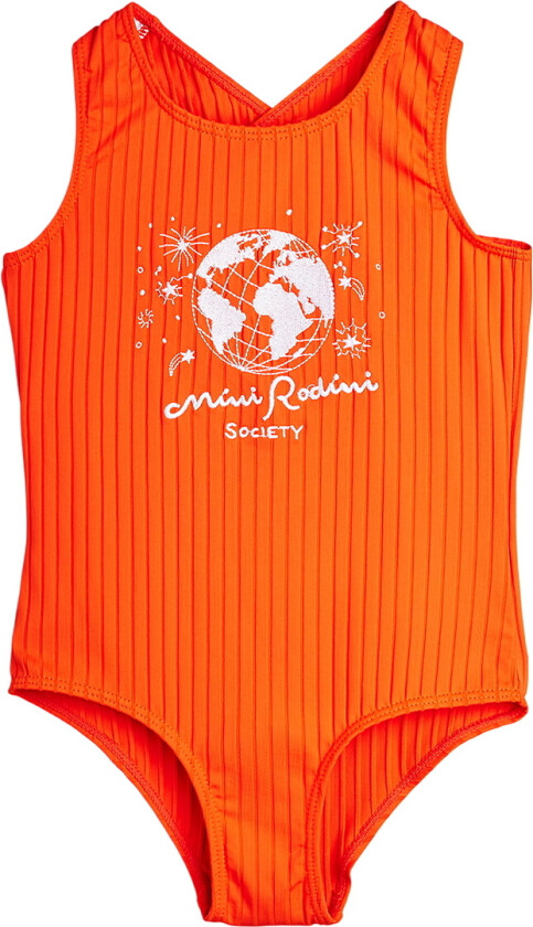 Badedrakt - UV40+ - Samfunn - Rød - - 6-7 år (116-122) - Badetøy