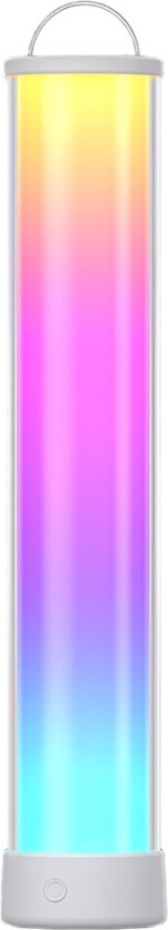 Oppladbar RGBIC+CCT LED bord/nattlampe - 32cm, Bluetooth, Hvit, touch dimbar, IP20 innendørs - Dimbar : Dimbar, Kulør : RGB + CCT (Varm til Kald Hvit)