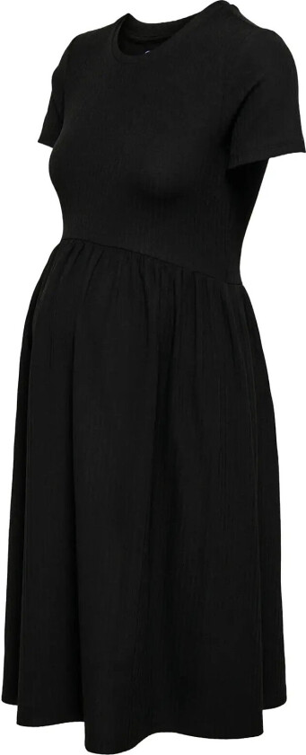 Olmmalaya S/S O-Neck Abk Dress Jrs Noos - Black - XL