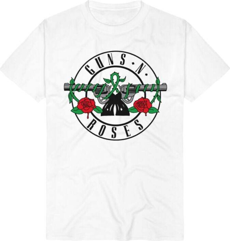 T-skjorte - Drawn Bullet Logo - S til 3XL - Herrer - hvit