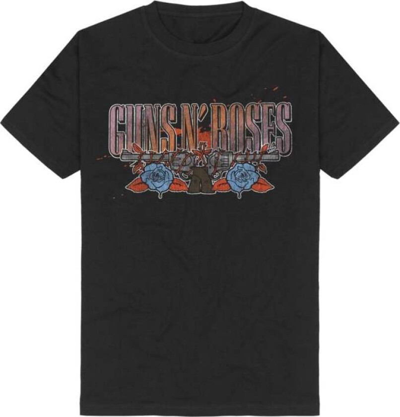 T-skjorte - Appetite Tour 1988 Pistols - S til 3XL - Herrer - svart