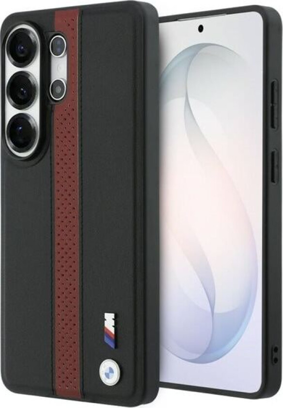 Perforert MagSafe-etui med stripe og logo for Samsung Galaxy S26 Ultra - rød