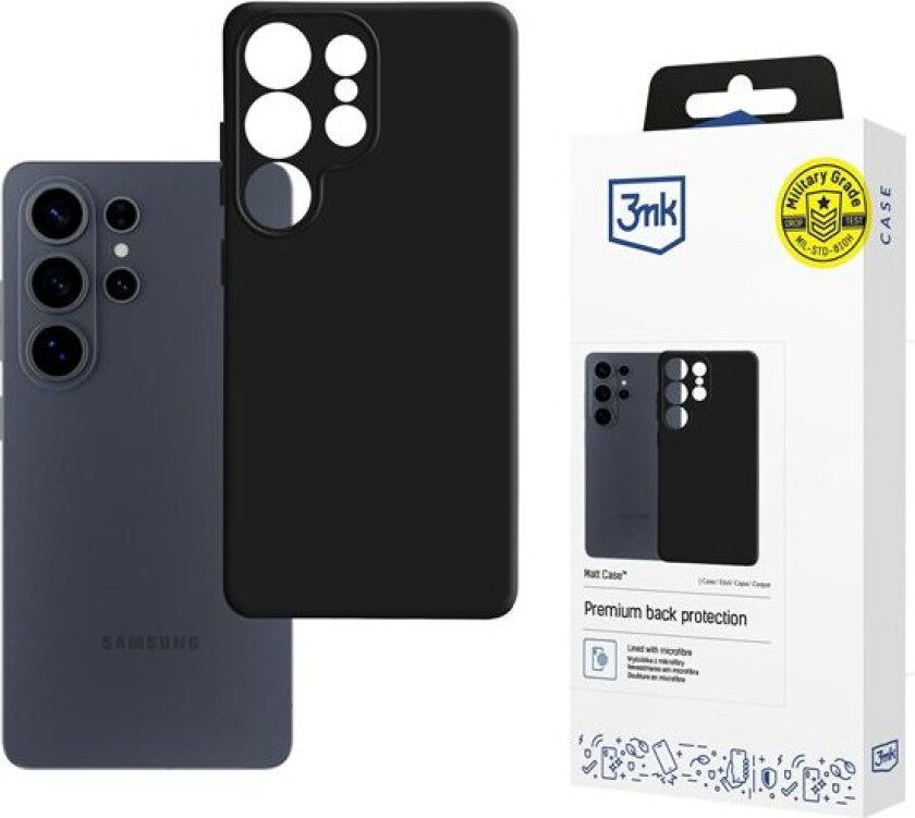 3mk Matt etui til Samsung Galaxy S26 Ultra - matt svart