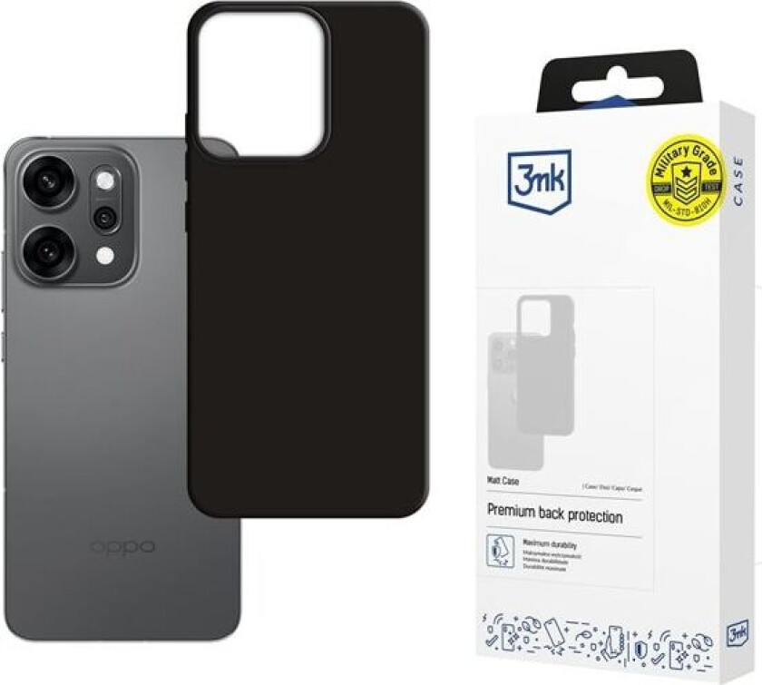 3mk Matt veske for Oppo Reno 14 Pro - svart