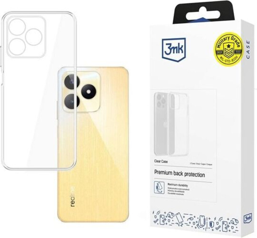 3mk Gjennomsiktig etui for Realme C53 - gjennomsiktig