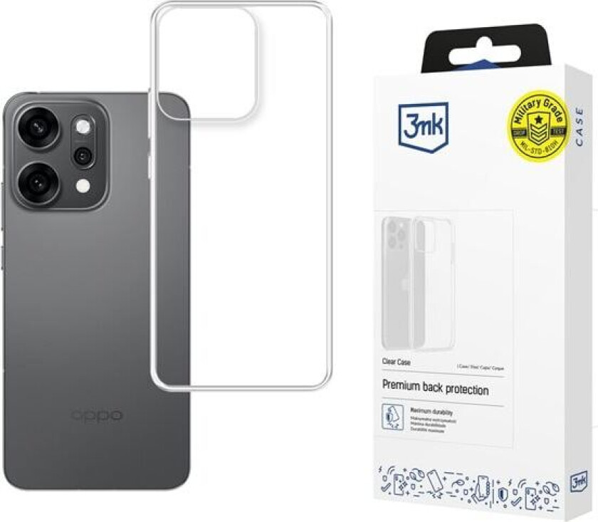 3mk Gjennomsiktig etui for Oppo Reno 14 Pro - gjennomsiktig