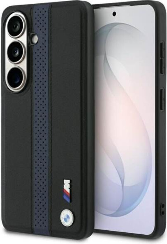 Perforert MagSafe-etui med stripe og logo for Samsung Galaxy S26 - Blå