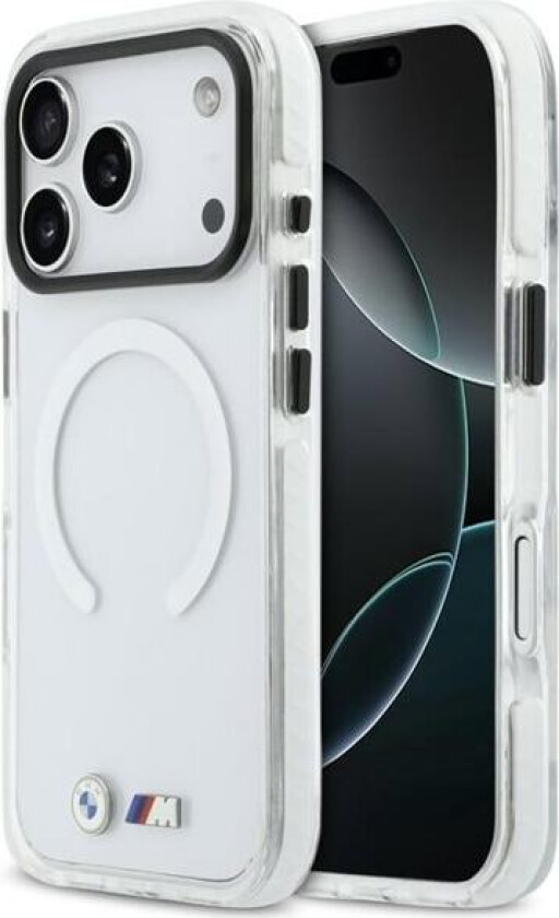 M IML støtsikkert MagSafe-etui med metallogoer for iPhone 17 Pro - Klar
