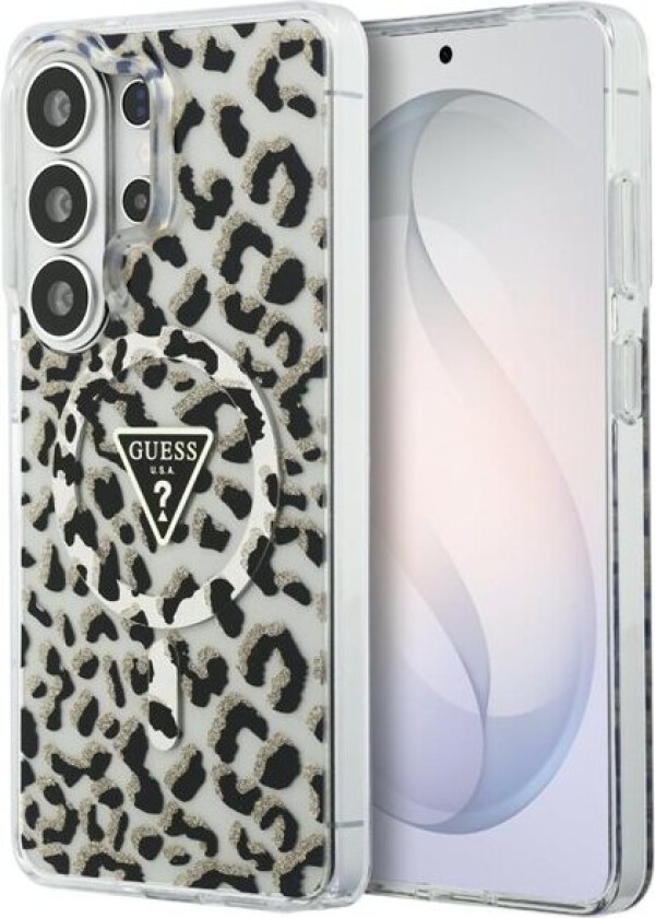 IML MagSafe-etui med leopardtrykk i trekant for Samsung Galaxy S26 Ultra - svart