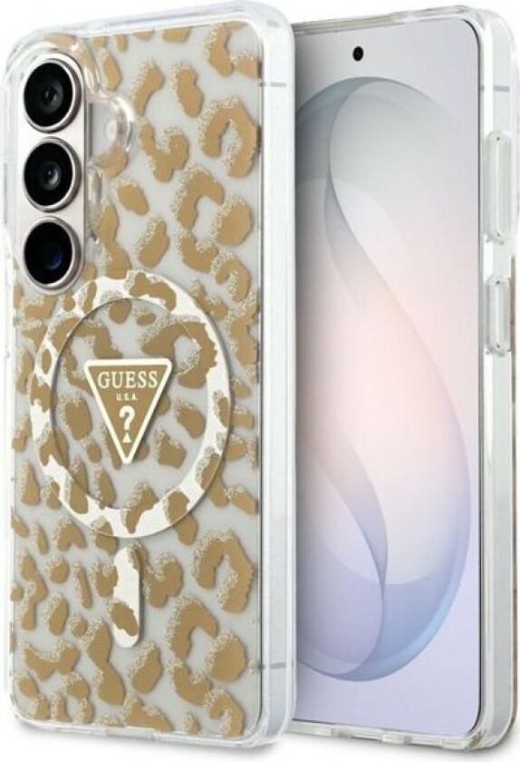 IML MagSafe-etui med leopardtrykk i trekant for Samsung Galaxy S26 - Brun